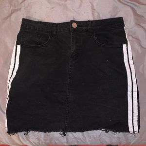 Denim Black Skirt